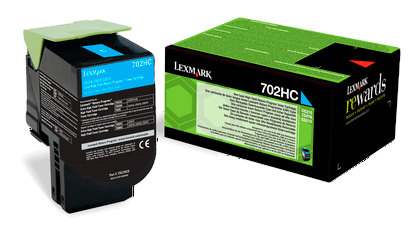 Lexmark 702HC XL cyan original toner 3000 sider (70C2HC0)