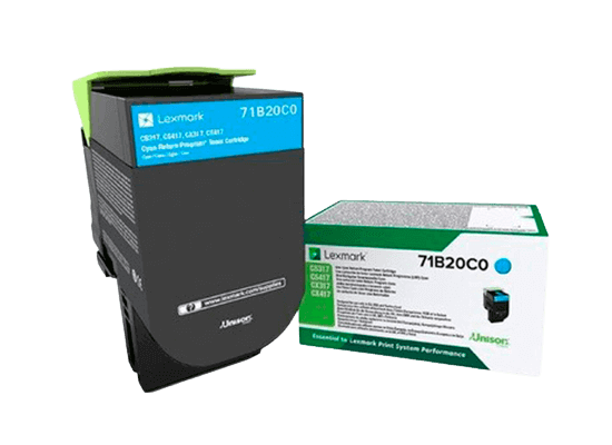 Lexmark 71B20C0 cyan original toner 2300 sider