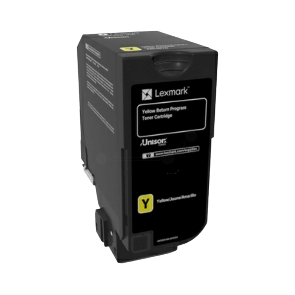Lexmark 74C2SYE XL gul original toner 7000 sider