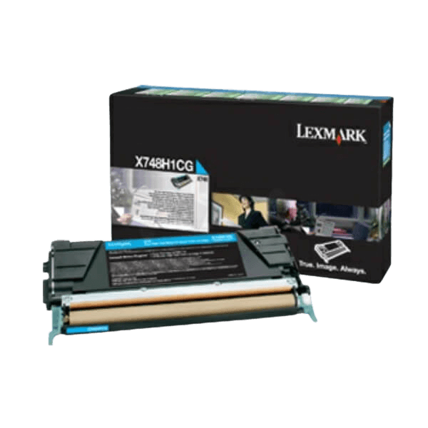 Lexmark X748 XL cyan original toner 10000 sider (X748H3CG)