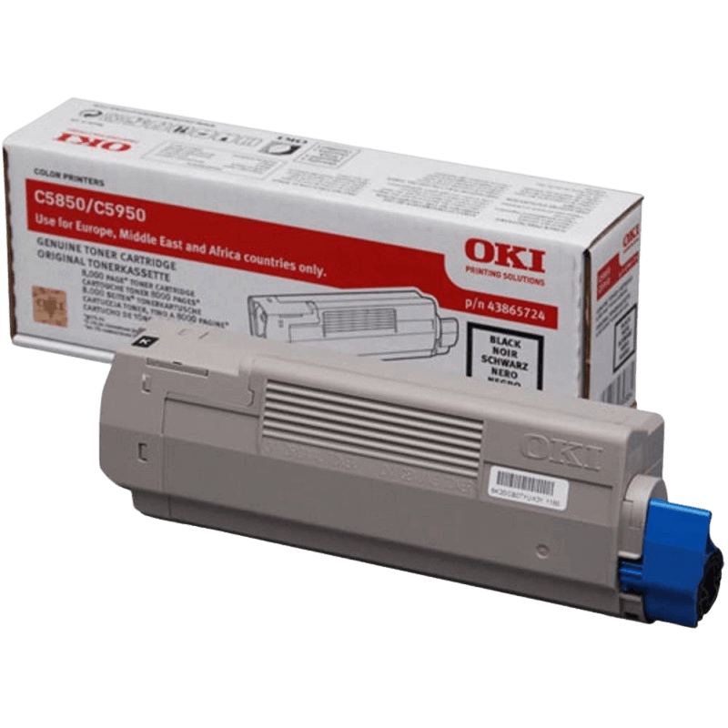 OKI 43865724 sort original toner 8000 sider